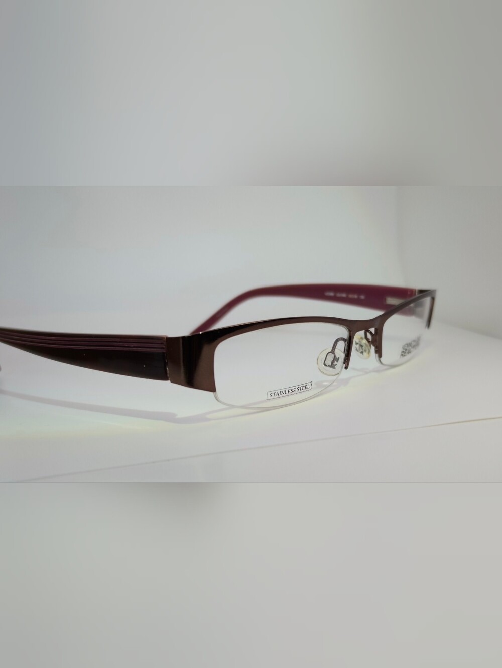 Kenneth Cole Reaction.KC 699. Rectangular Semi Rimless Purple Frame. - Picture 4 of 12